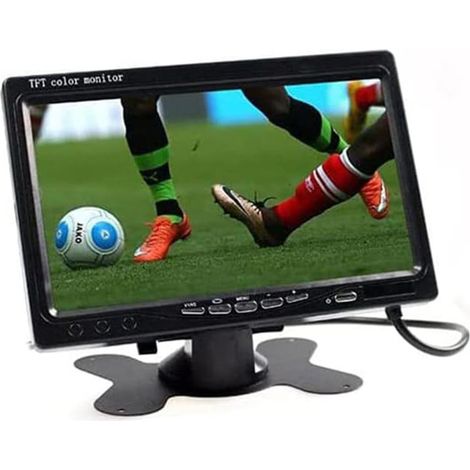 Monitor lcd tft 7" a colori per telecamera retromarcia 7 pollici con telecomando per poggiatesta cruscotto auto macchina camper