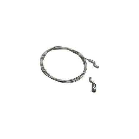 Cyclingcolors – Câble souple acier galvanisé 1900mm – Accessoire pour débroussailleuse – Serre-câble Z S pour manette gaz – Tête en S (1/2)