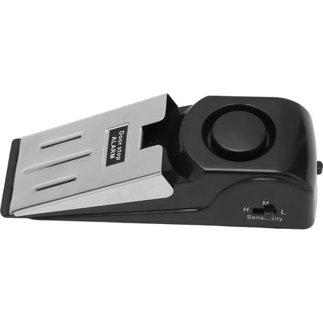Butée de porte antivol avec alarme de sécurité, 120 dB, 3 niveaux de sensibilité, idéale pour la maison, l'appartement et les voyages. (1/4)