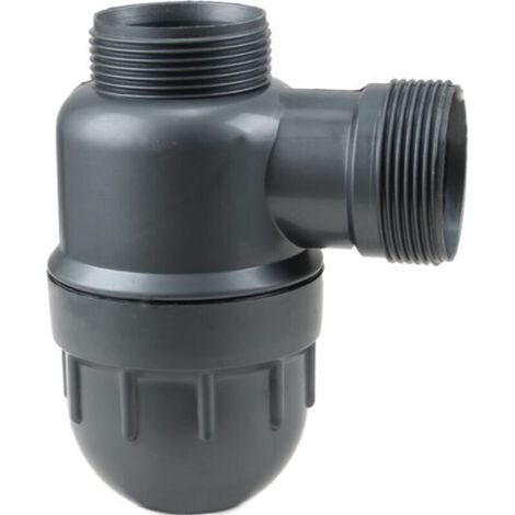 Siphon d'évier de remplacement, siphon en P, visible, amovible, facile à nettoyer, convient pour la cuisine, la salle de bain, la buanderie, les raccords de vidange d'évier d'élimination des déchets (1/2)