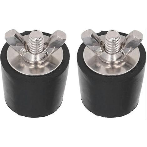 Lot de 2 bouchons d'hivernage en caoutchouc pour piscine, diamètre 25 mm, extensibles pour raccords de canalisation (1/5)