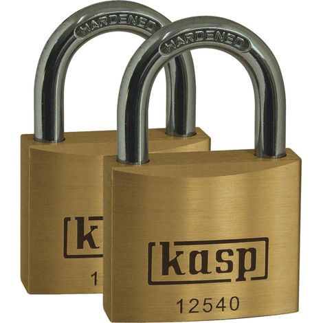 Kasp K12550D2 Vorhängeschloss 50 mm gleichschließend   Goldgelb Schlüsselschloss