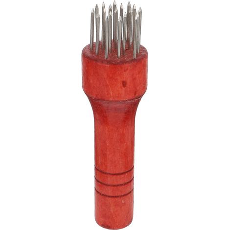 1 attendrisseur de viande domestique, aiguille à steak, outil pour piler la viande en cuisine (rouge)-18X4.5X4.5CM-Red (1/3)