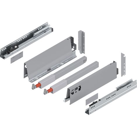 Blum Tandembox antaro D-Reling Schubladenschienen-Set  1 Paar, 30kg 300mm  Vollauszug Blumotion, grau