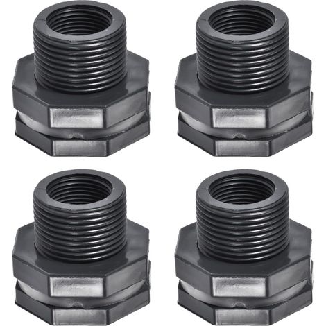 4 Paquet PVC Passe-cloison Raccord G3/4 Femme 1.5" Homme Gris (1/5)