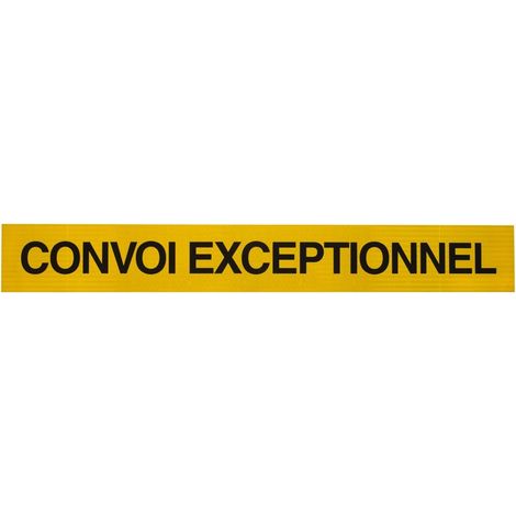 Maxter – Plaque de convoi exceptionnel aluminium rétroréfléchissante 1900 x 250 mm – Visibilité 500 mètres – Durabilité 5 ans – Fixation par vissage (1/2)