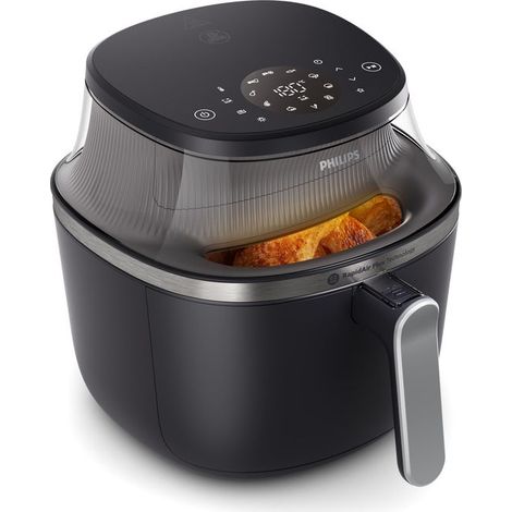 FRIGGITRICE AD ARIA  XXL NERA 7.2 LITRI CON FINESTRA 16 PROGRAMMI