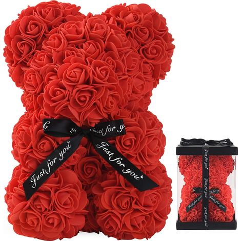 Cadeaux de Saint-Valentin pour elle, ours en peluche rose, ours en peluche rose qd rouge (1/5)