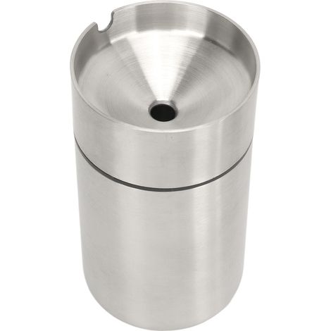 Posacenere per auto con coperchio, portatile e rimovibile, in acciaio inox, senza fumo, per veicoli.