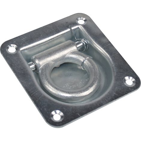 Autobest – Anneau d'arrimage à encastrer 100x95 mm – Acier zingué – Fixation 4 vis – Poids max 800 daN pour remorque et véhicule (1/2)