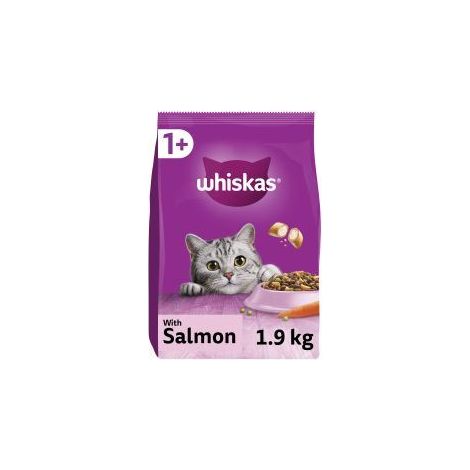 Whiskas 1+ Salmon Adult Dry Cat Food - 1.9kg - 811936