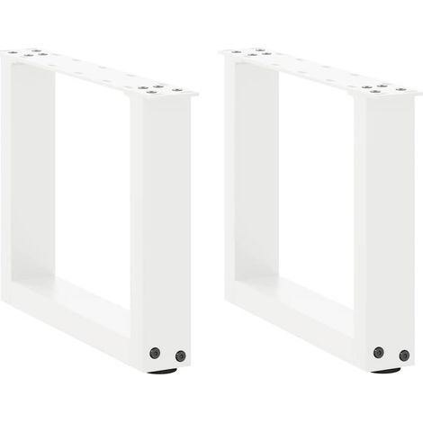 Couchtischbeine U-Form 2 Stk. Weiß 30x(30-31) cm Stahl