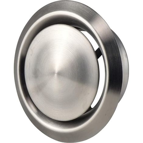 BelleRise - Vanne ronde en acier inoxydable - 125 mm - Pour l'admission et la sortie d'air (1/5)