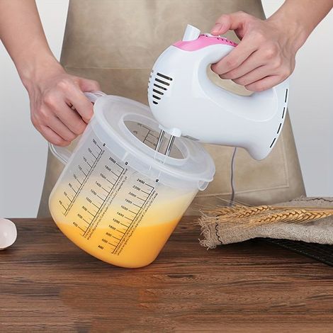 BelleRise - Ensemble multifonction de bols mélangeurs et de tasses à mesurer avec couvercles — En plastique durable (1/5)