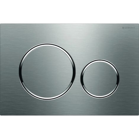 PLACCA DI COPERTURA 2 TASTI SIGMA 20 GEBERIT Spazzolato bordi tasti lucido