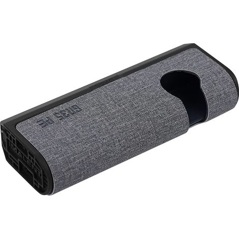 Custodia di ricarica, design compatto, porta magnetica, grigio chiaro (1/2)