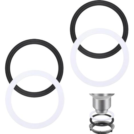 4 Pièces 110mm Joints Toriques pour Évier, Universel Caoutchouc Joints Rechange pour Bonde Accessoires de Vidange pour 110mm Cuisine Salle de Bain Bonde D'évier Cuisine et Salle de Bain (1/5)