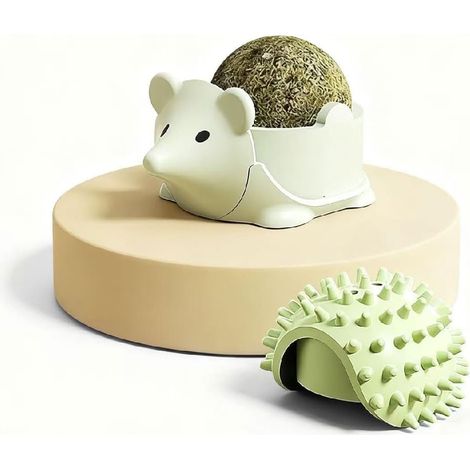 Juguetes de bola de hierba gatera, set de 3, bola para lamer en forma de huevo frito, juguete divertido para gatos para entretenimiento autónomo, accesorios para mascotas