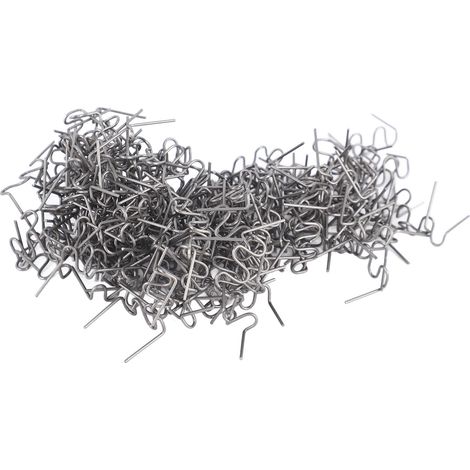 Lot de 500 agrafes de soudure 0,8mm pour réparation plastique automobile, fil ondulé de thermosoudage, compatible pare-chocs et tableau de bord de voiture (1/5)