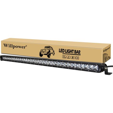Barre lumineuse LED, puissance de 180W, longueur de 38 pouces, tension DC de 10V-30V, motif de faisceau spot, protection contre les infiltrations IP67 (1/5)