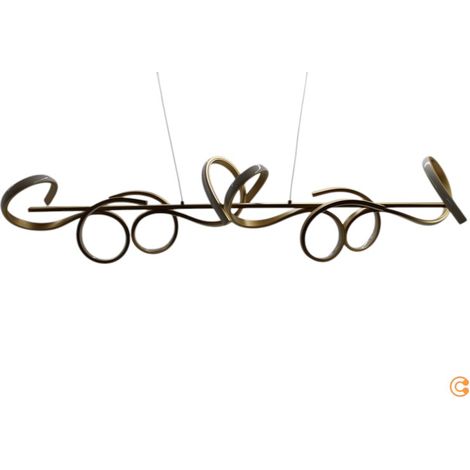 [GEBRAUCHT] Leuchten Direkt Led Pendelleuchte Curls Hängelampe Deckenlampe Led Messing M426 B-Ware