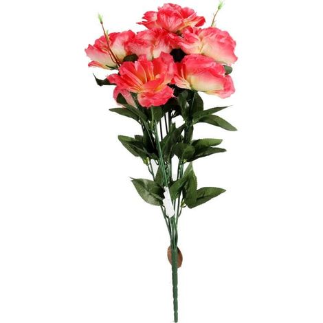 Ramo de 7 rosas artificiales rosas de 70 cm (1/3)