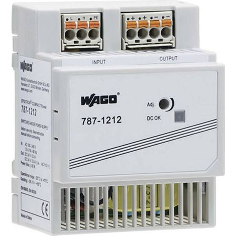 Alimentation rail DIN WAGO 787-1212 22 V 2.5 A 60 W 1 x (1/3)