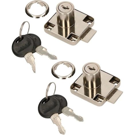 2 verrous de tiroir de bureau type Dr. 138-22A (ouverts)