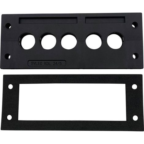 TRU COMPONENTS TC-KDL 24/5 Profilo per introduzione cavi Ø (max.) 16 mm PA Nero 1 pz.
