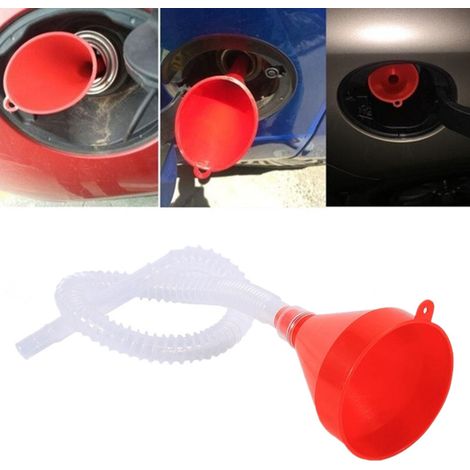 Entonnoir de remplissage universel en plastique pour véhicule, bec flexible, outil de versement huile essence diesel (1/5)
