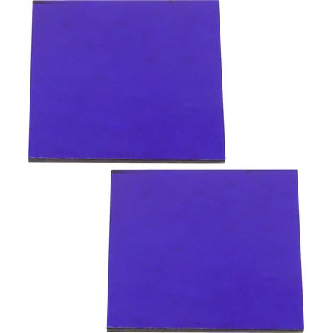 Plaque de verre bleu cobalt Levemolo 10x10 cm (2 pièces) pour (1/5)