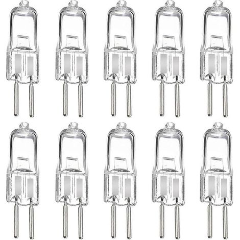 Ampoules halogènes G4 12 V 20 W, lot de 10, perles d'éclairage intérieur en cristal transparent compatibles avec les luminaires décoratifs (1/5)