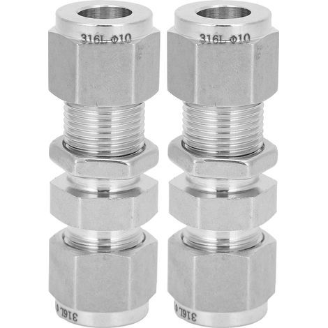 Stück Doppelringverschraubung aus Edelstahl 316 für Hochdruckleitungen mit 10 mm Durchmesser (1/5)