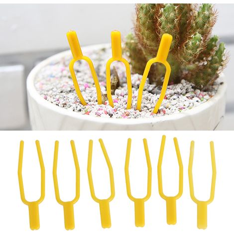 Sujeciones para plantas [100 unidades] – Soportes impermeables para tallos de fresas y plantas trepadoras – Dimensiones: 6,5 x 1,5 cm – Material plástico resistente (1/5)
