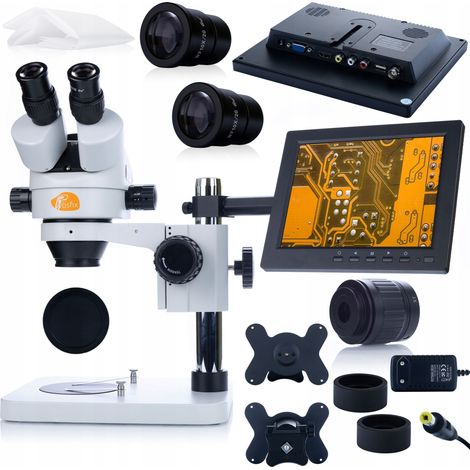 Trinokulares stereoskopisches Mikroskop Mercury Pro MSMP-T-PS1 mit 8-Zoll-Display