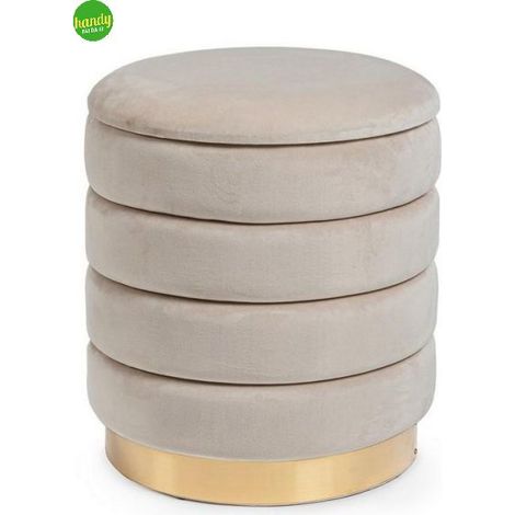 POUF CONTENITORE DARINA D.36 BEIGE (1/6)