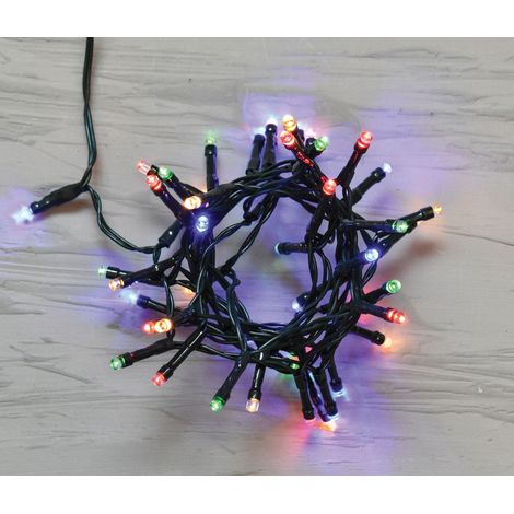 LUCI DI NATALE CATENA CON 35 LED MULTICOLOR 5.25MT USO INTERNO