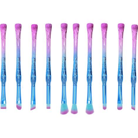 10pinceaux maquillage doux portables, poudre libre fard à paupières blush outil cosmétique M009 (1/5)