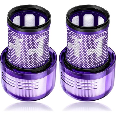 2 x HEPA Ersatzfilter für Dyson V12 Detect Slim Staubsauger für Dyson V12 Slim Absolute Extra/Total Clean/Fluffy Zubehör Hinterer Filter Ersatzteil 971517-01