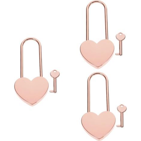 Pieces Con Shaped Lock for Jewelry Boxes and Couples Handbag (1/5)