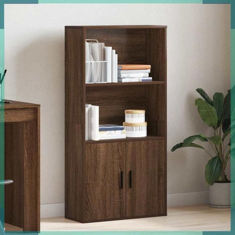 860424 Bibliothèque chêne marron 60x24x120 cm bois d'ingénierie (1/5)