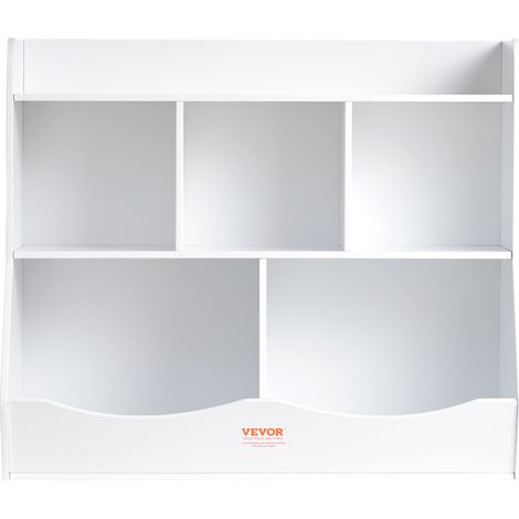 VEVOR Holz-Aufbewahrungsfach für Kinder, Spielzeug-Aufbewahrungsorganizer mit Bücherregal, 89 x 40 x 76 cm 5-Fächer-Spielzeugschrank, Kinderbuch- und Spielzeugregal für Kinderzimmer, Spielzimmer