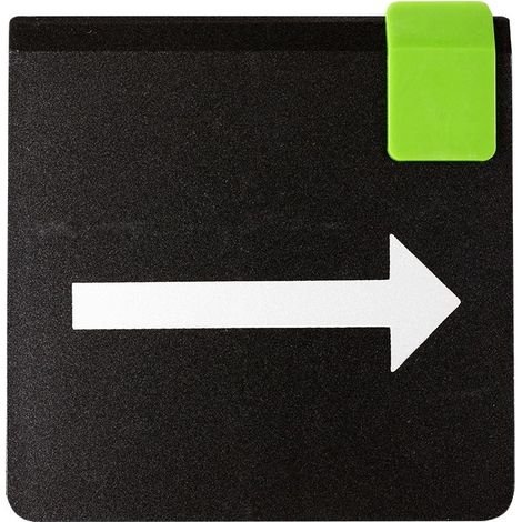Plaque de porte Flèche à droite - Europe design 95x95mm - 4270166