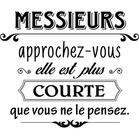 Stickers mural - STC - Messieurs Approchez-Vous - 50 x 70 cm - Vinyle - Salle de bain (1/2)