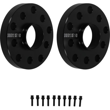 2x 20mm 5x100/5x112 6061 Aluminum Wheel Spacers for VW Audi 57.1mm M14x1.5
