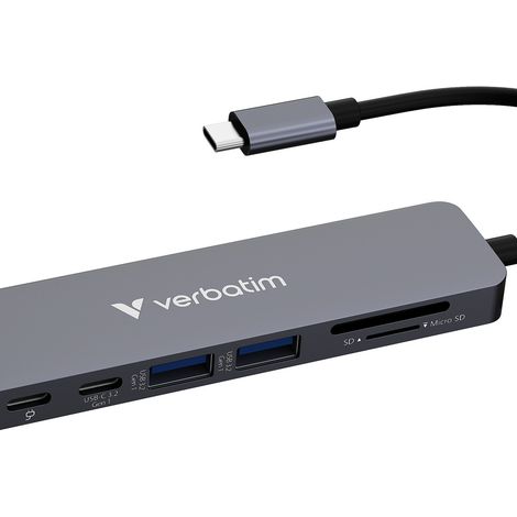 Verbatim 32158 hub di interfaccia USB 3.2 Gen 1 (3.1 Gen 1) Type-C 5000 Mbit/s Grigio (1/4)