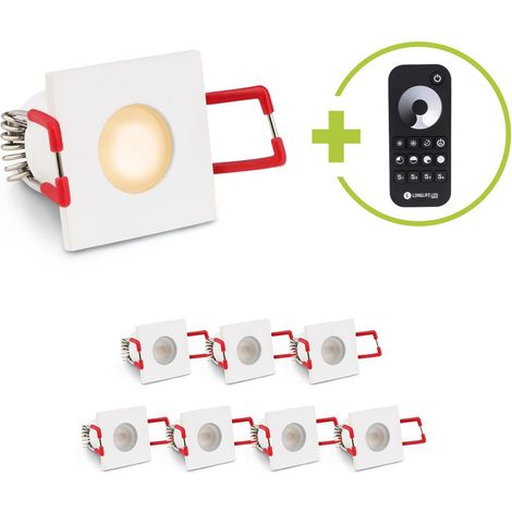 Einbaustrahler Mini Livorno eckig 3W 2700K IP65 - Farbe: weiß - Anzahl: 8x (1/5)