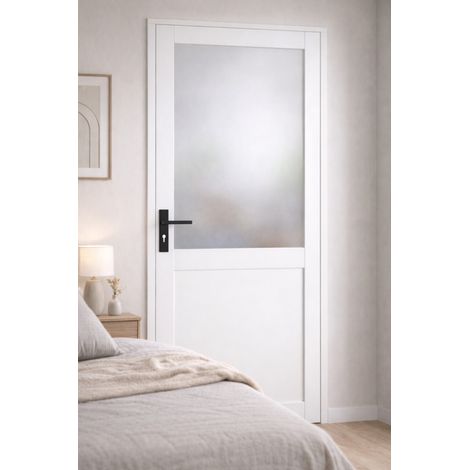 Blocco Porta Athena BIANCO H204 x L73 Dimensioni Tavolo Spingendo Destra + Maniglia