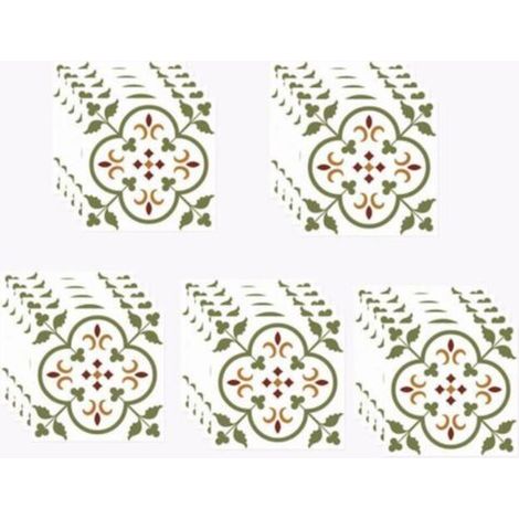 Pack of 25 Waterproof 20cm Floor Tile Stickers, Thick Wall Stickers, Suitable for Floor Renovation (1/5)