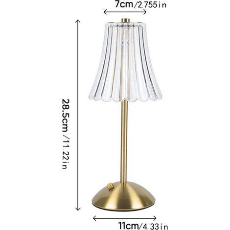 Lampe de chevet tactile LED rechargeable en verre (1/5)